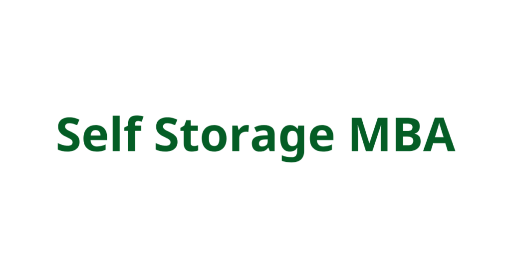 self storage mba